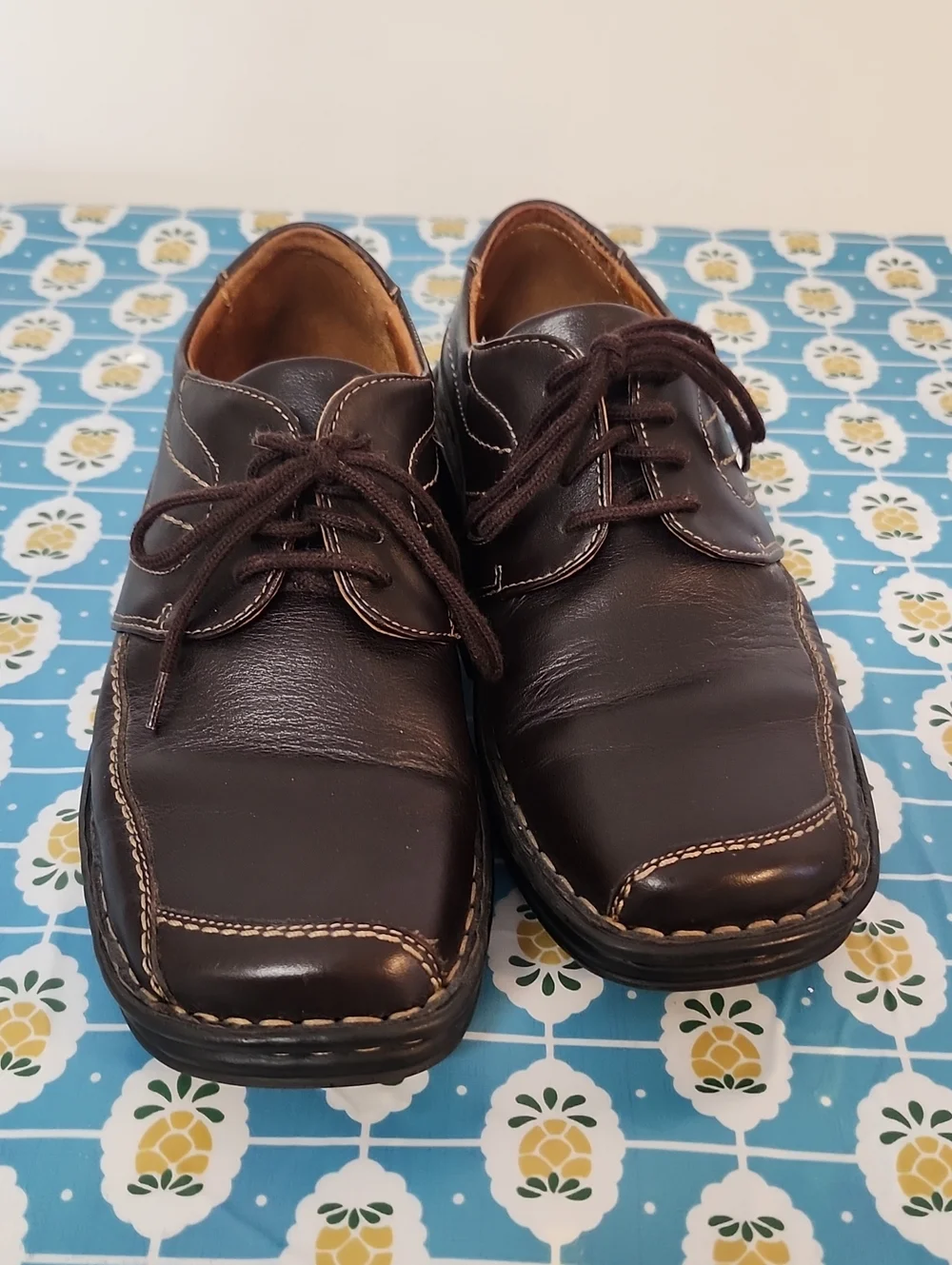 Josef Seibel Boys Brown Dress Shoes 4.5 Lace Up School